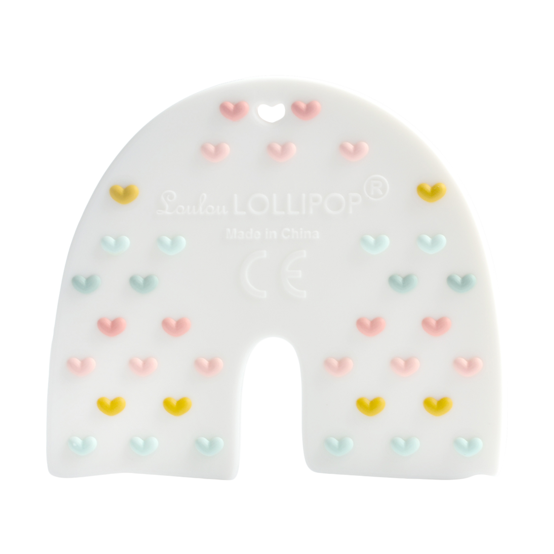 Loulou Lollipop Silicone Teether - Pastel Rainbow.