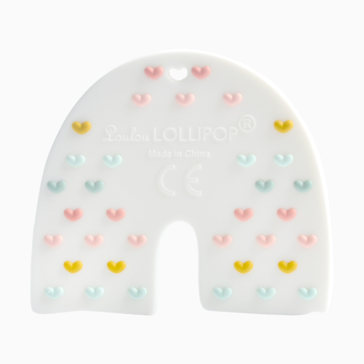 Loulou Lollipop Silicone Teether - Pastel Rainbow.