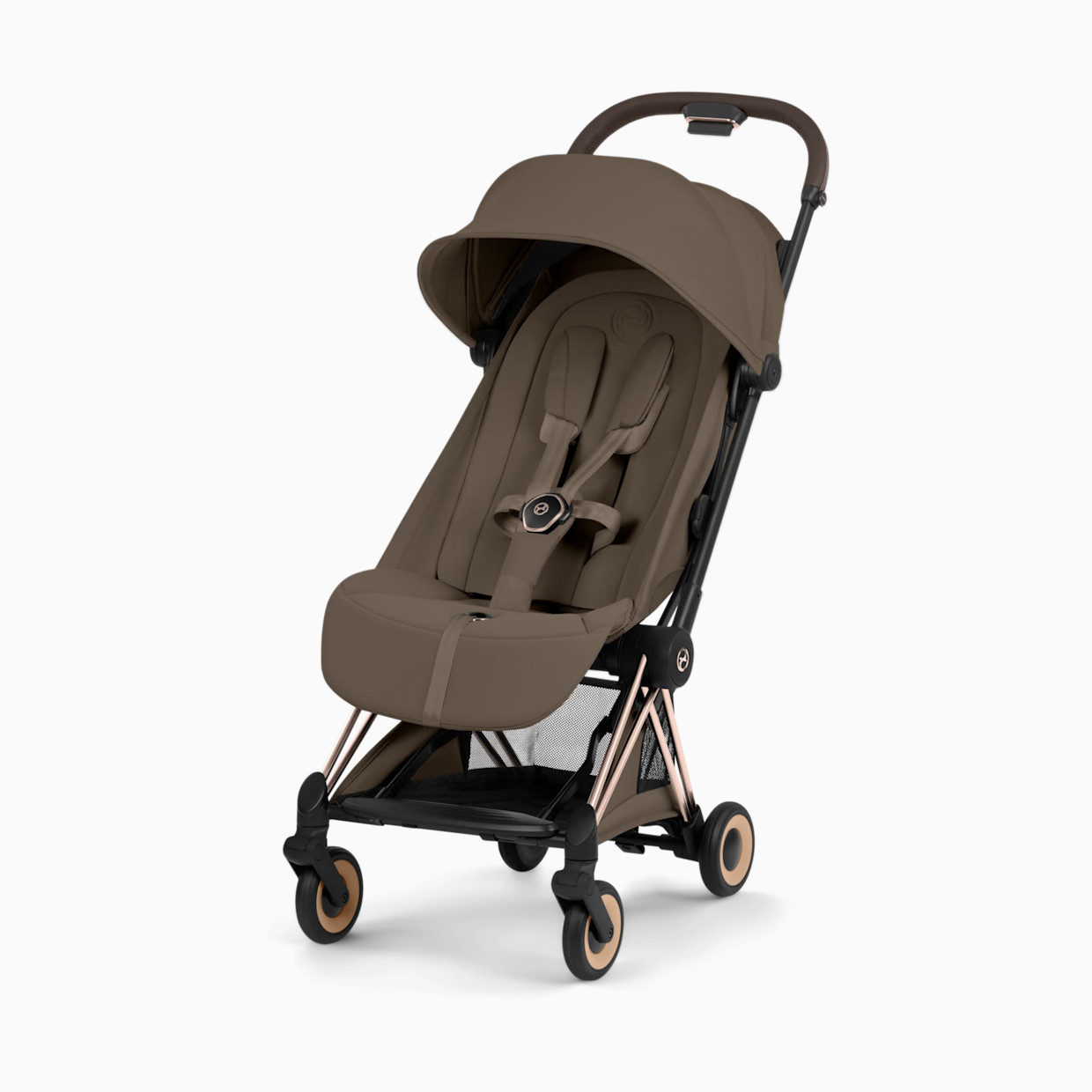 Cybex COYA Stroller - Style Collection - Rose Gold Frame/Coconut Brown Lux Seat.
