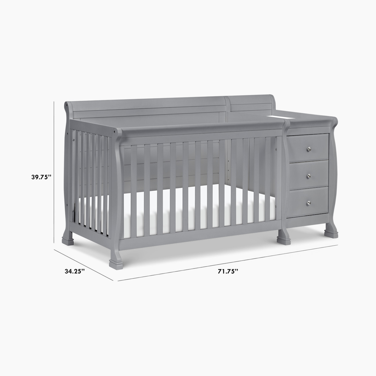 daVinci Kalani 4-in-1 Crib and Changer Combo - Grey.