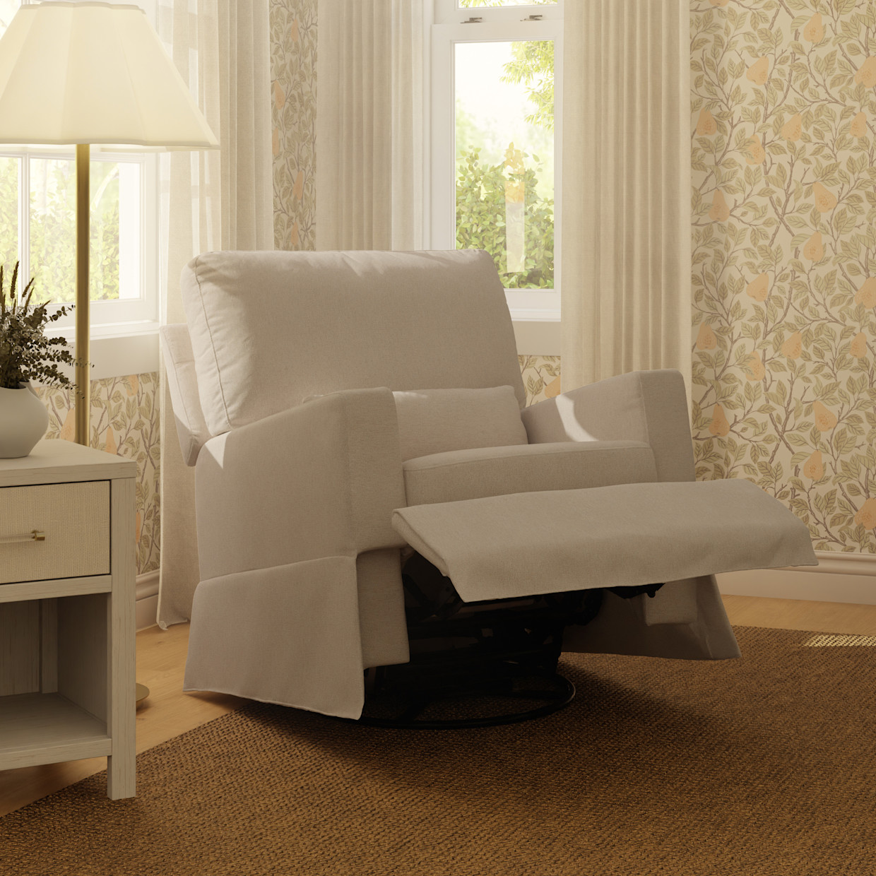 Namesake Crawford Recliner and Swivel Glider - Performance Beach Eco-Weave.
