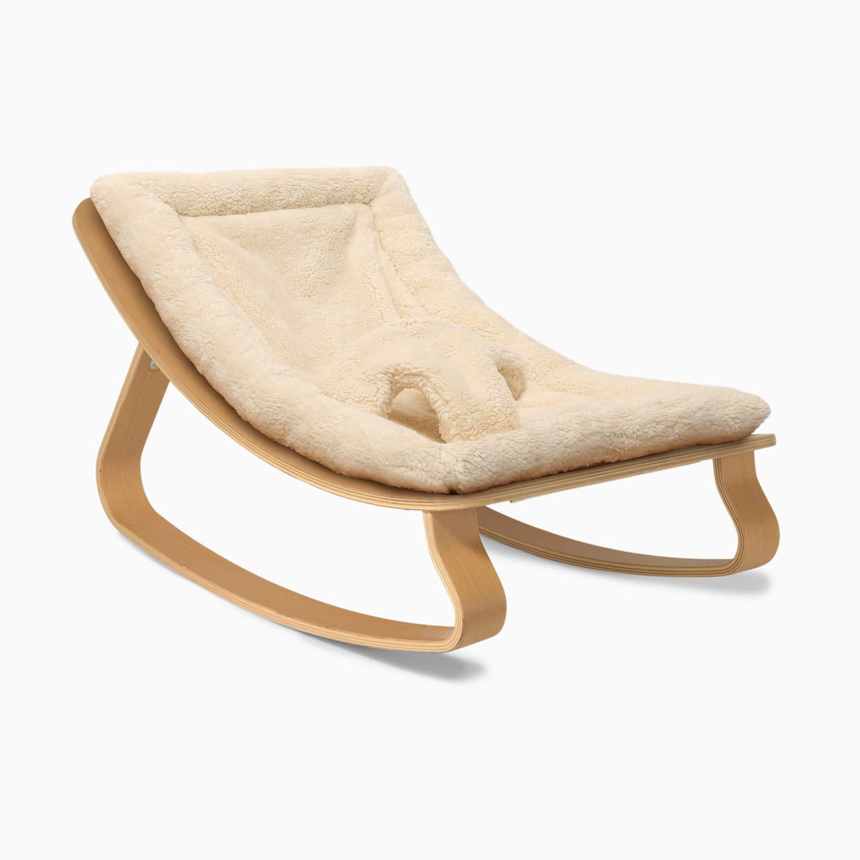 Charlie Crane LEVO Baby Rocker - Fur Milk, Beech.