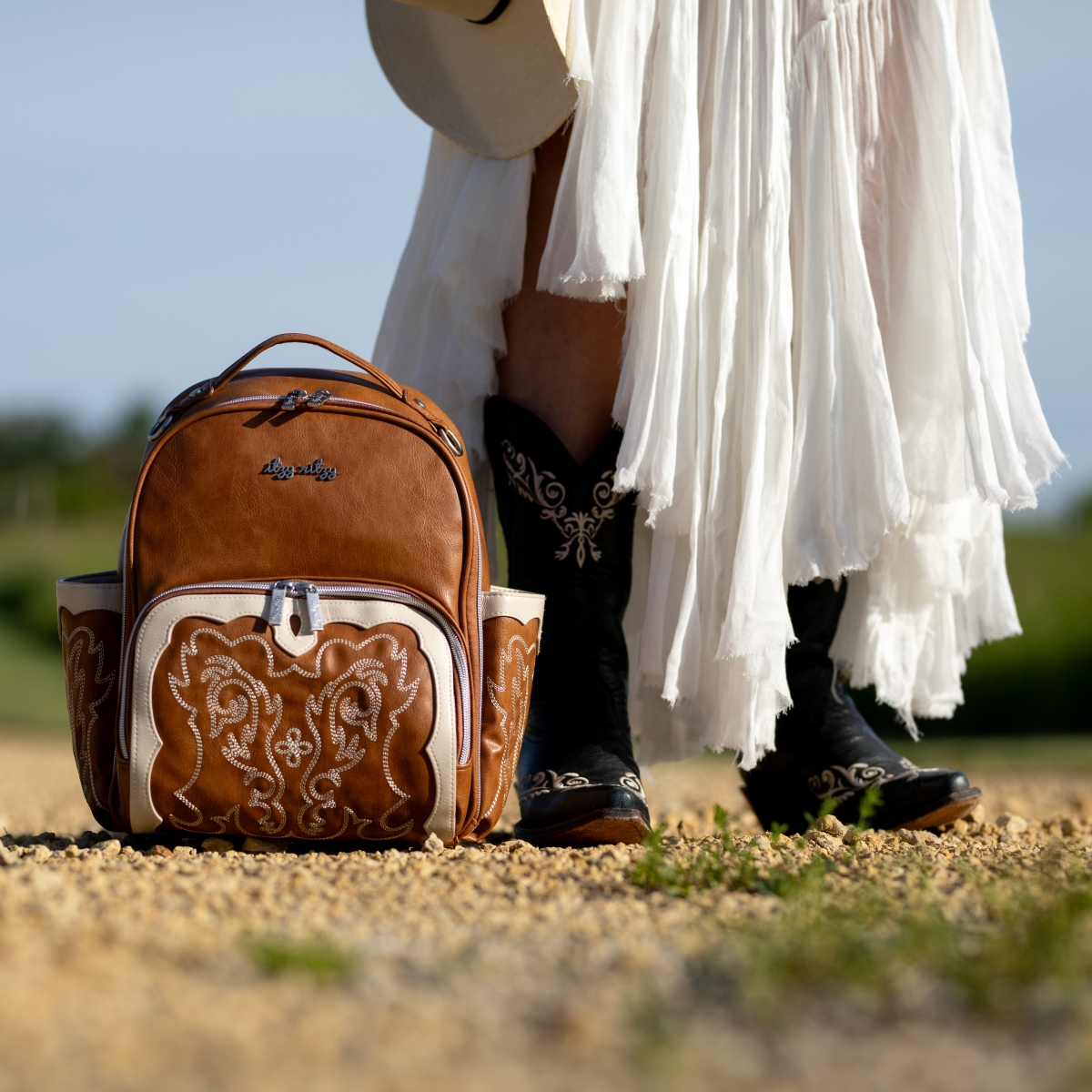 Itzy Ritzy Nash Mini Plus Diaper Bag - Saddle.