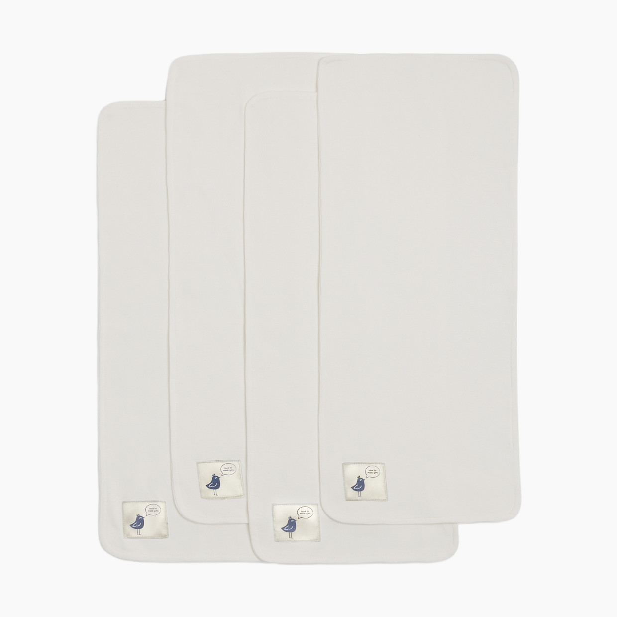 Small Story Burp Cloth (4 Pack) - White.