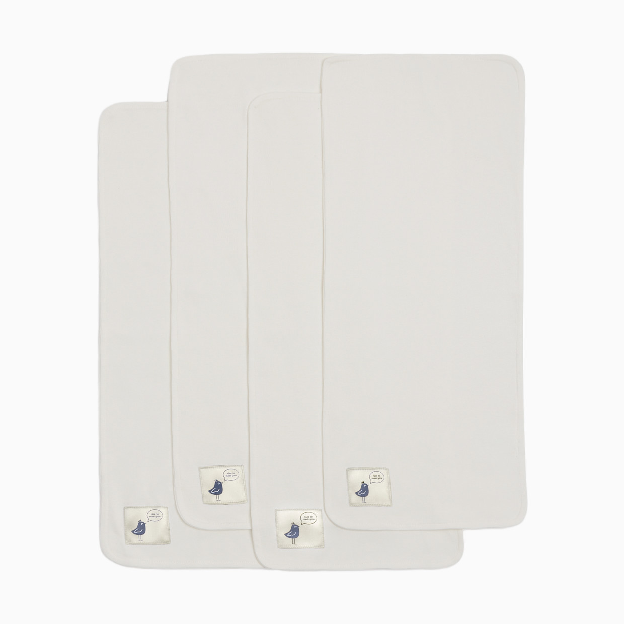 Small Story Burp Cloth (4 Pack) - White.