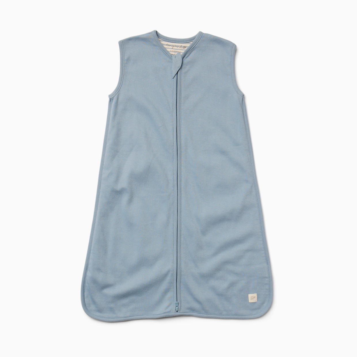 Tiny Kind Wearable Organic Blanket 1.0 TOG - Ashley Blue, 0-6 M.