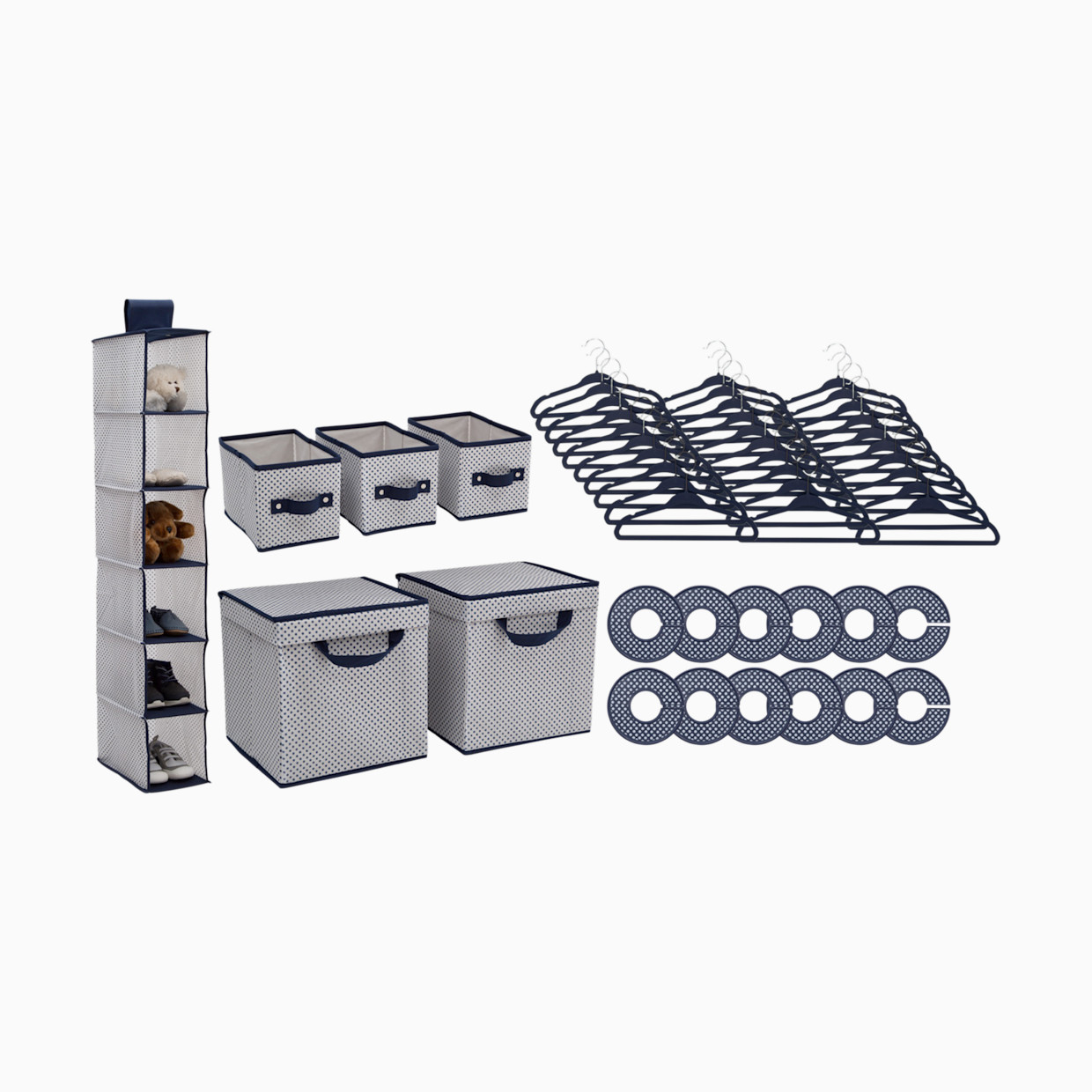 Delta Children 48-Piece Nursery Storage Set - Navy.