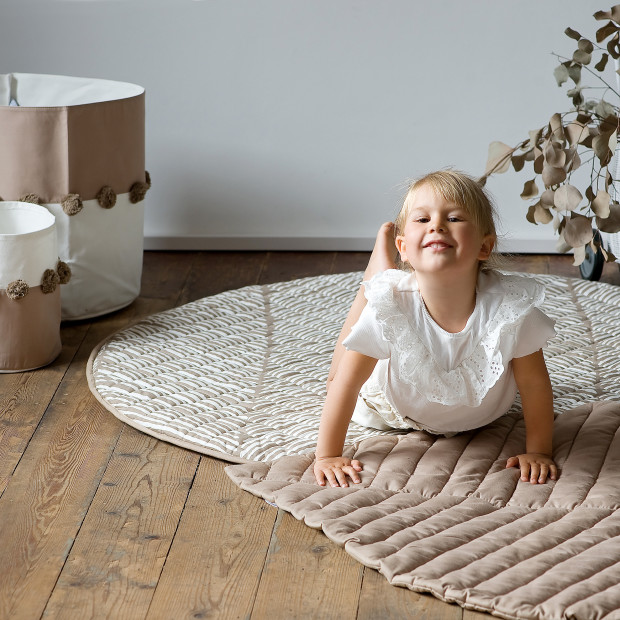 Toddlekind Quilted Cotton Reversible Playmat - Tan.