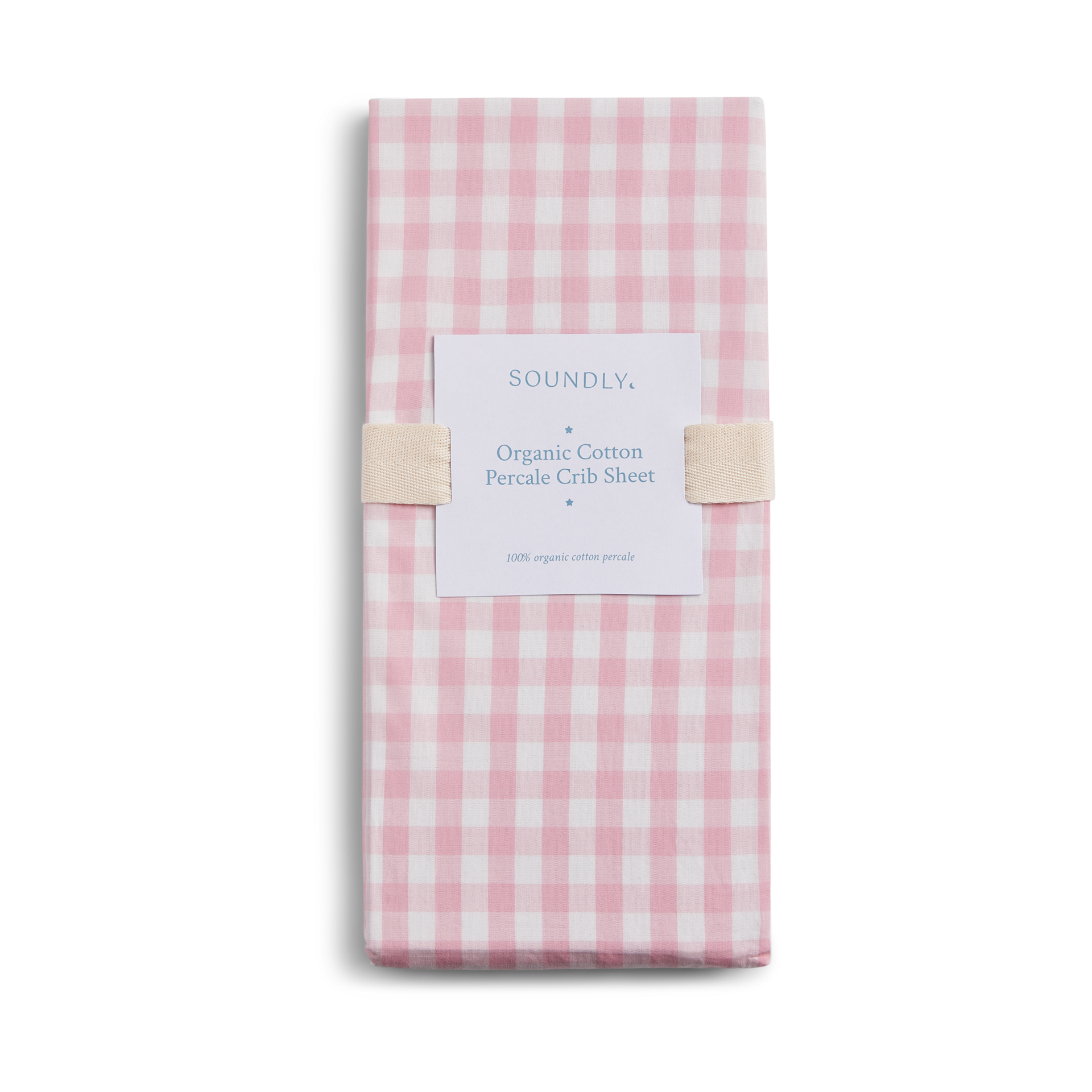 Soundly Percale Organic Crib Sheet.