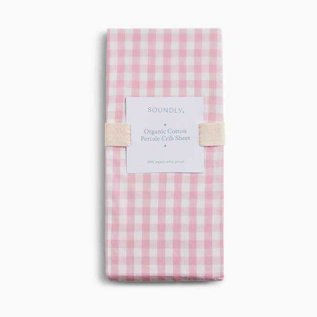 Soundly Percale Organic Crib Sheet.