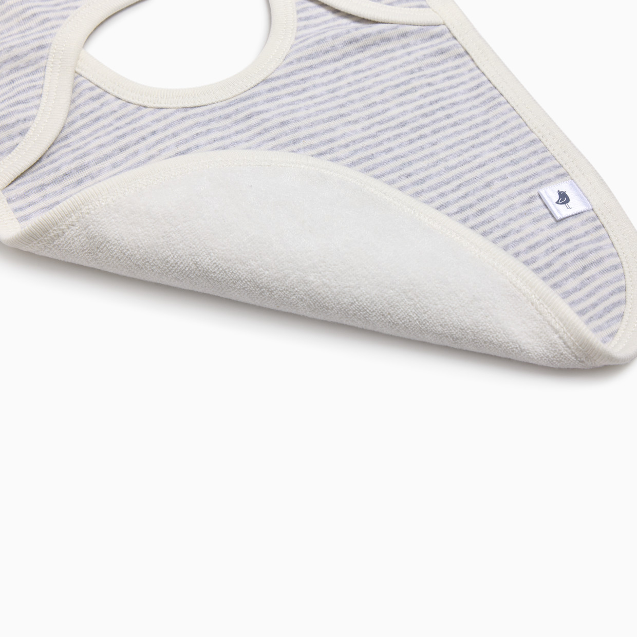 Small Story Organic Cotton Lap Shoulder Bib (4 Pack) - Grey.