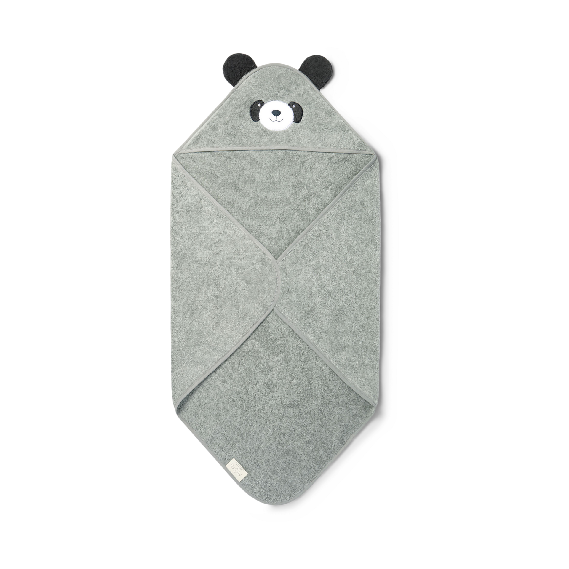 MORI Hooded Panda Baby Bath Towel Gray, One Size Babylist Shop