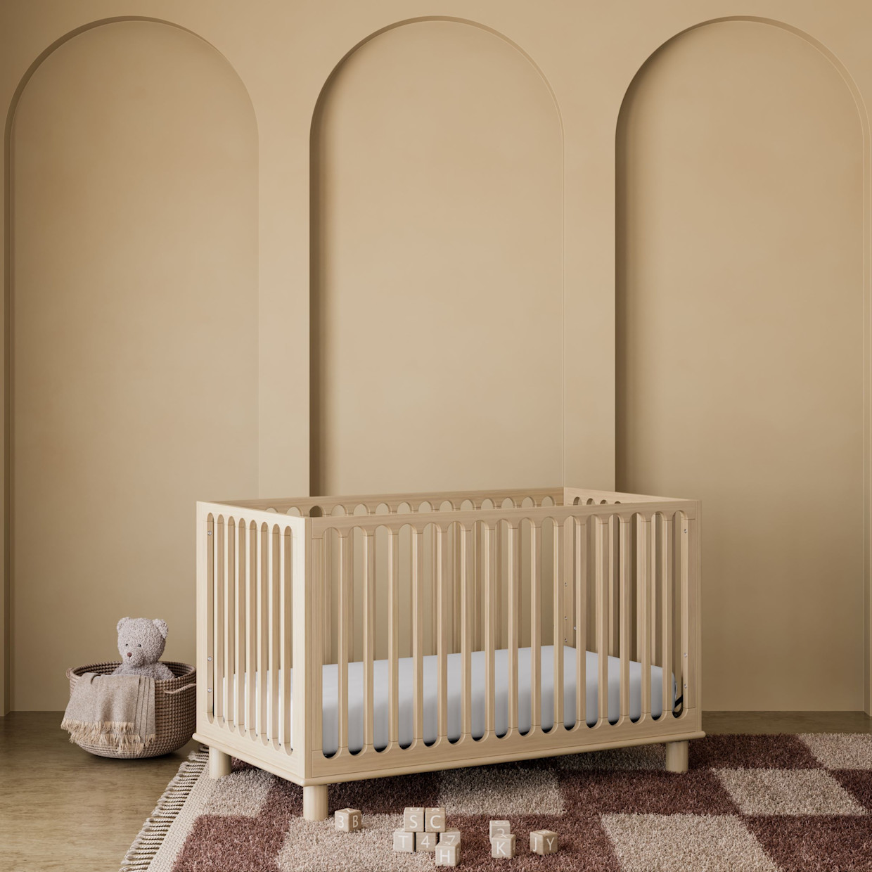 Storkcraft Sicily Deluxe 3-in-1 Convertible Crib - Driftwood.