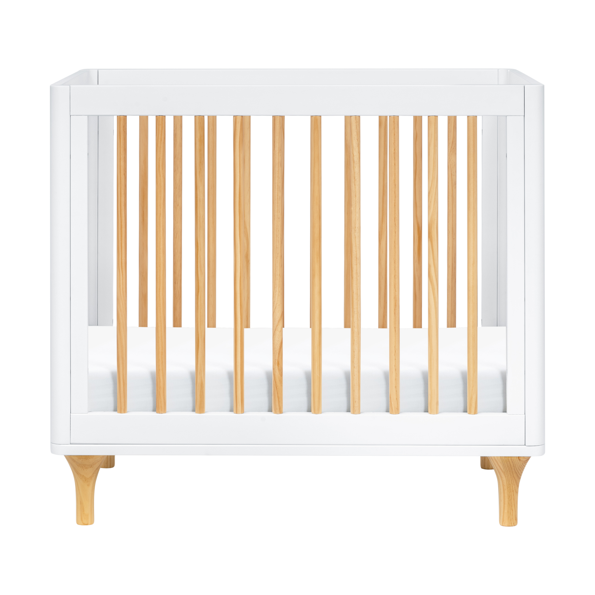 babyletto Lolly 4-in-1 Convertible Mini Crib and Twin Bed with Toddler Bed Conversion Kit.