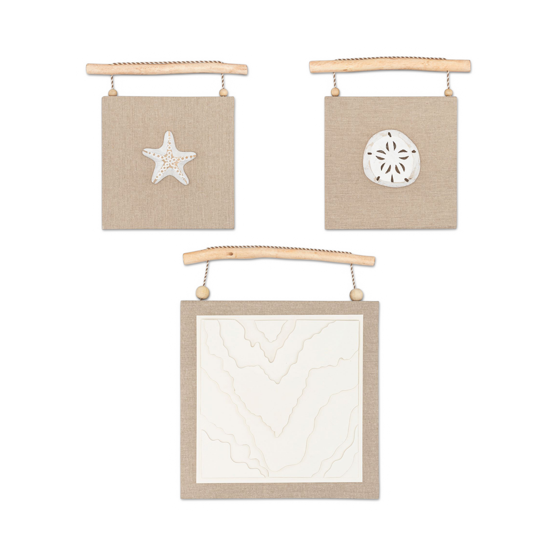 Crane Baby Cove Beach Life 3-Piece Wall Decor.