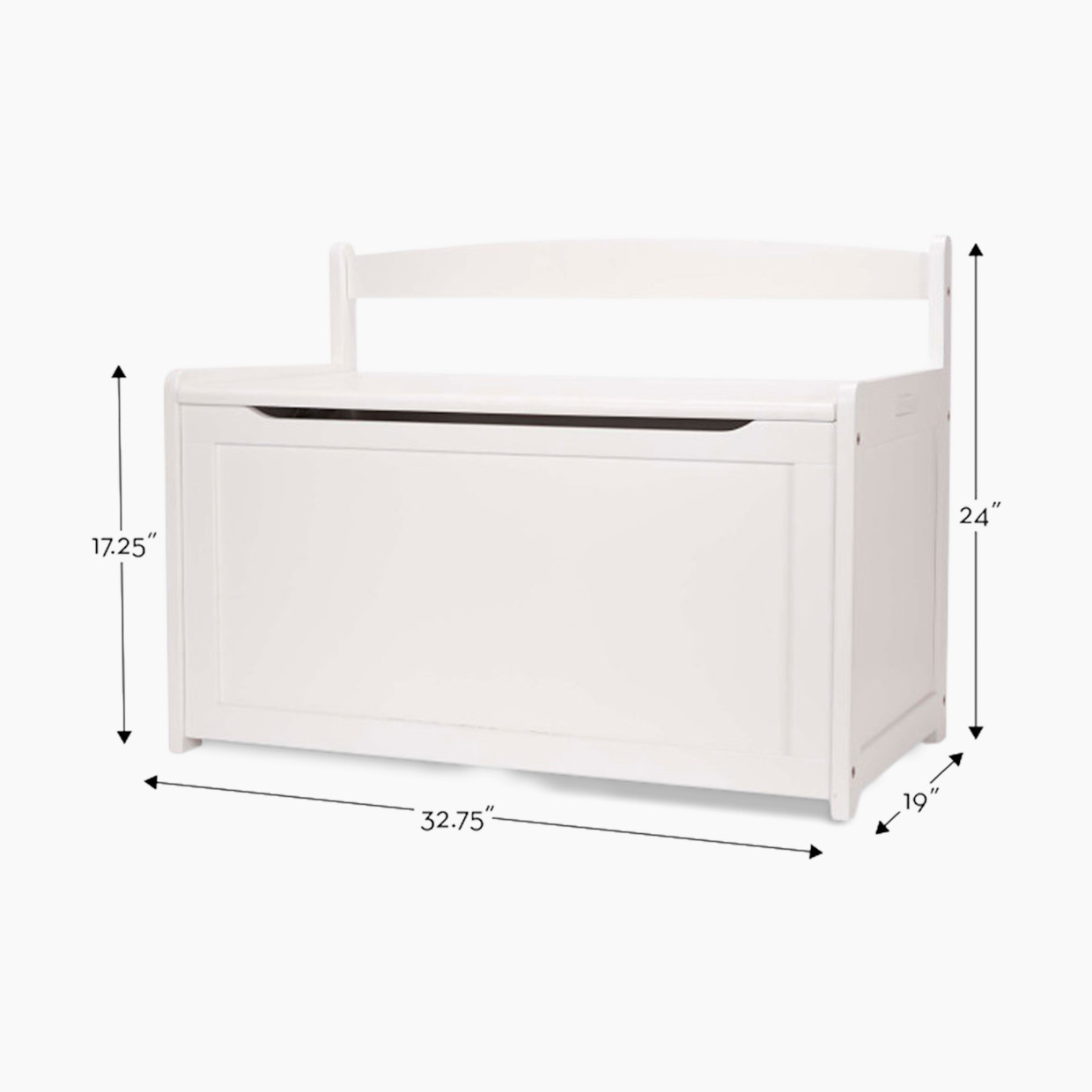 Melissa & Doug Wooden Toy Chest - White.