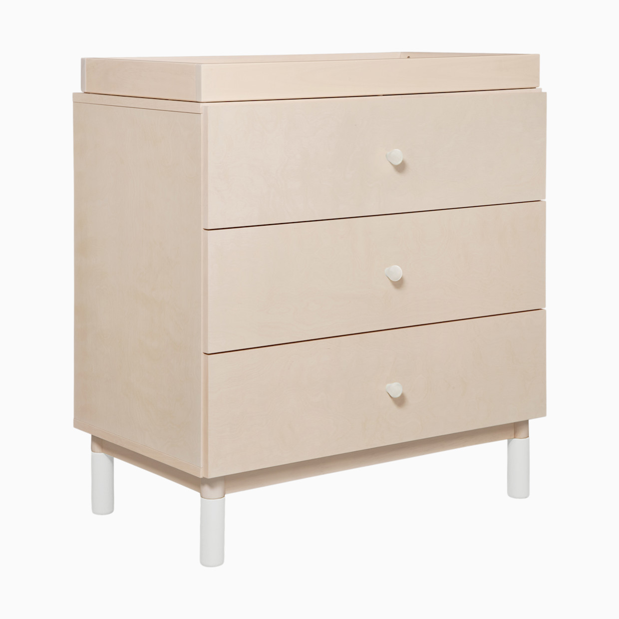 babyletto Gelato 3-Drawer Changer Dresser - Washed Natural/White.