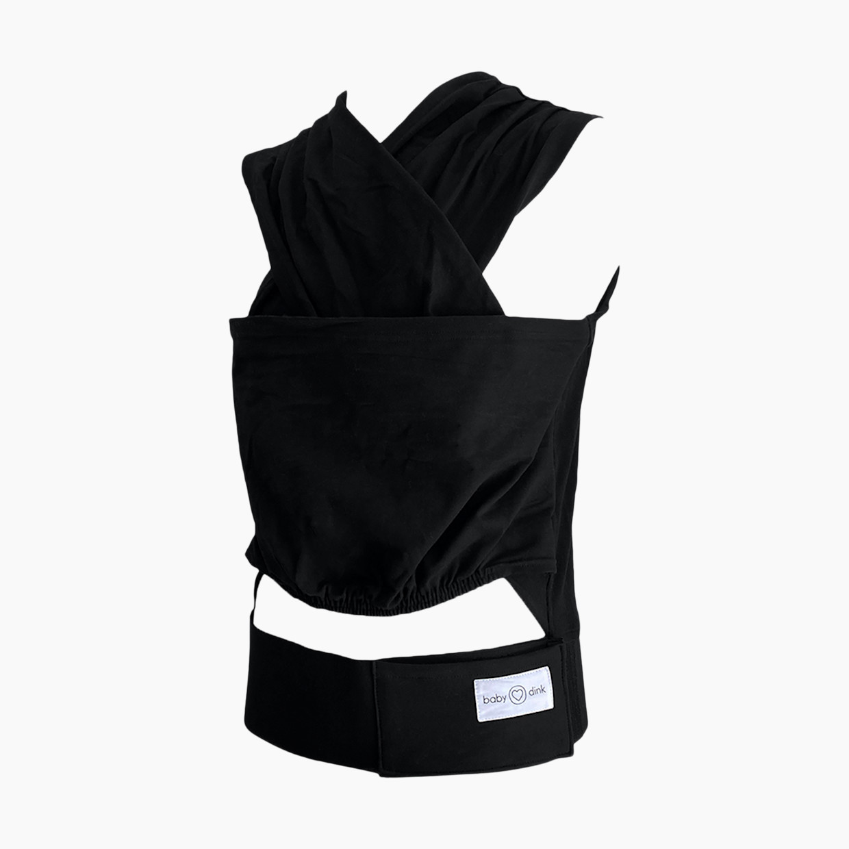BabyDink T-Shirt Newborn Wrap Carrier - Black, Small.