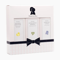 Noodle & Boo Starter Set, Newborn Baby Gift; Super Soft Baby Lotion and Newborn 2-in-1 Hair & Body Wash, 8 Oz of each, Navy/Pink