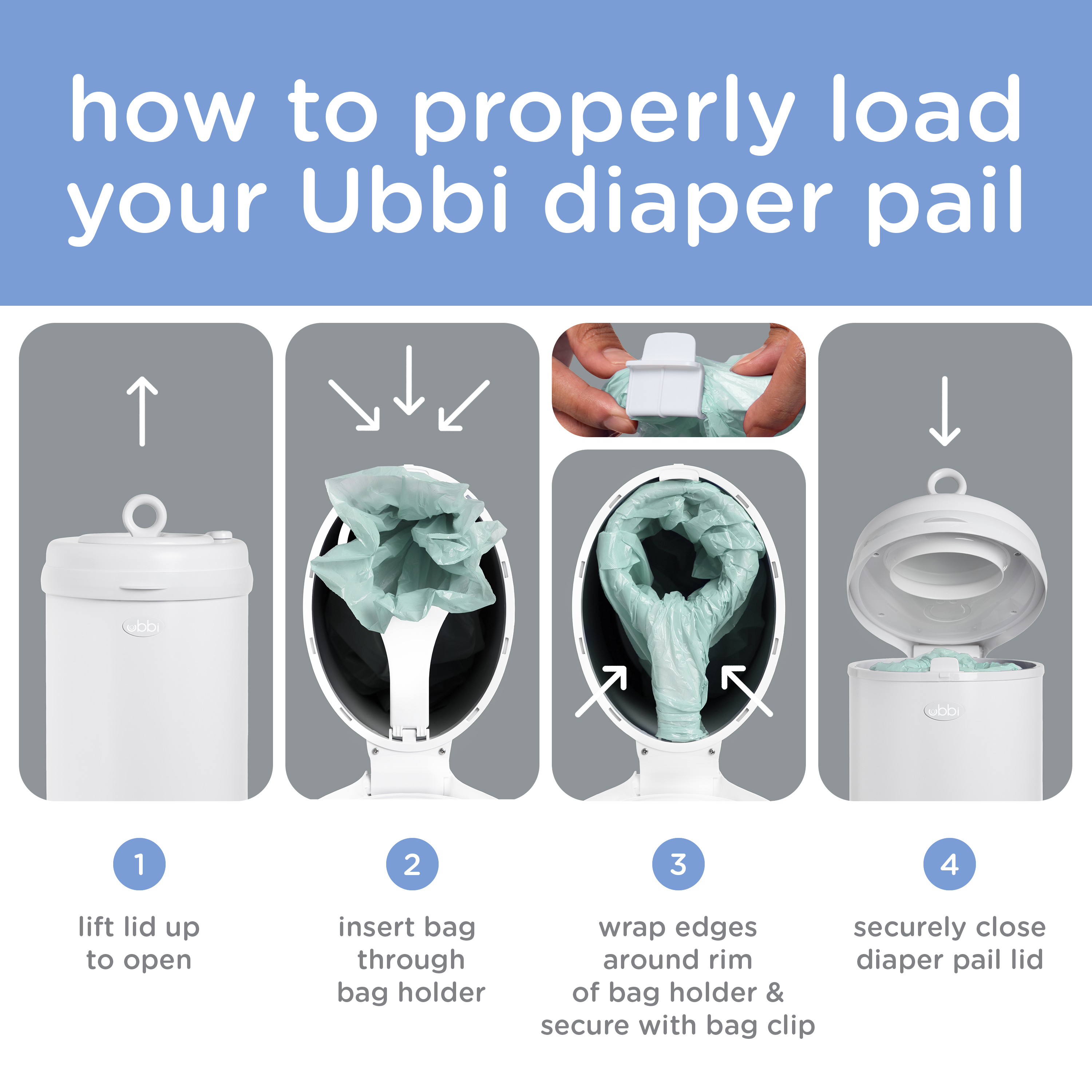 Ubbi Diaper Pail Bags.