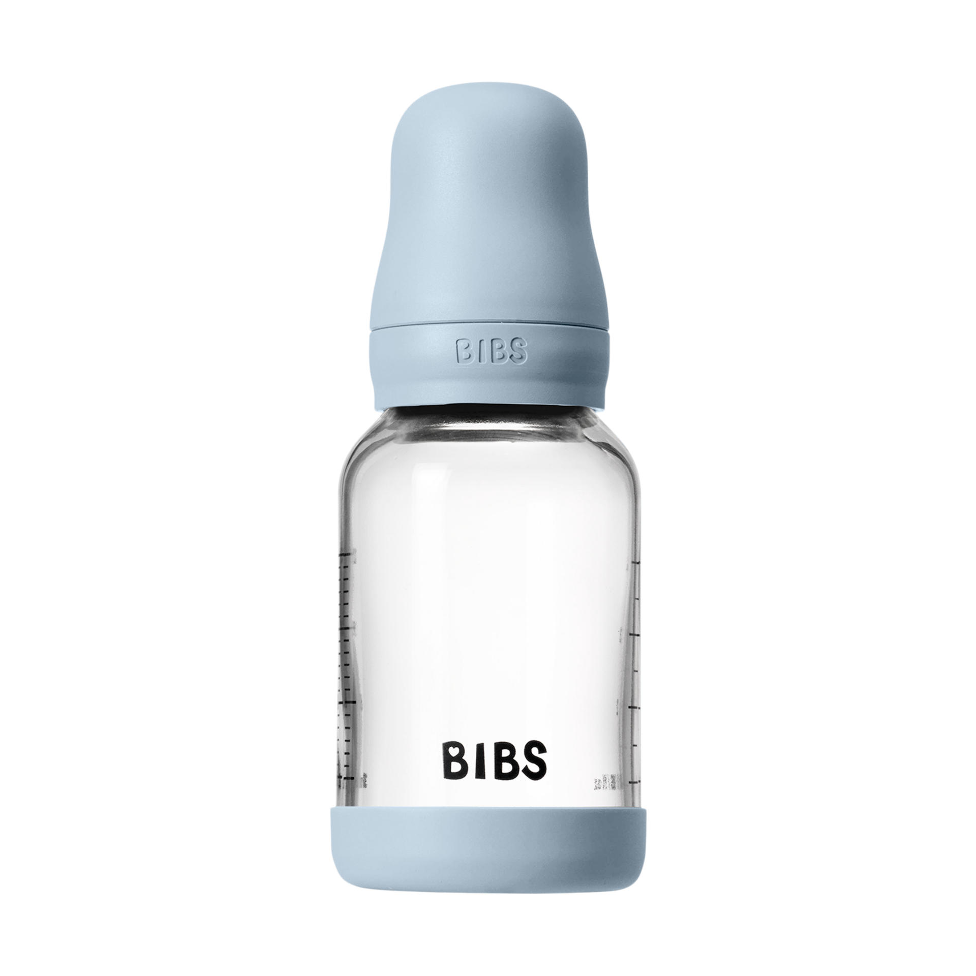 BIBS Baby Glass Bottle with Natural Rubber Nipple.