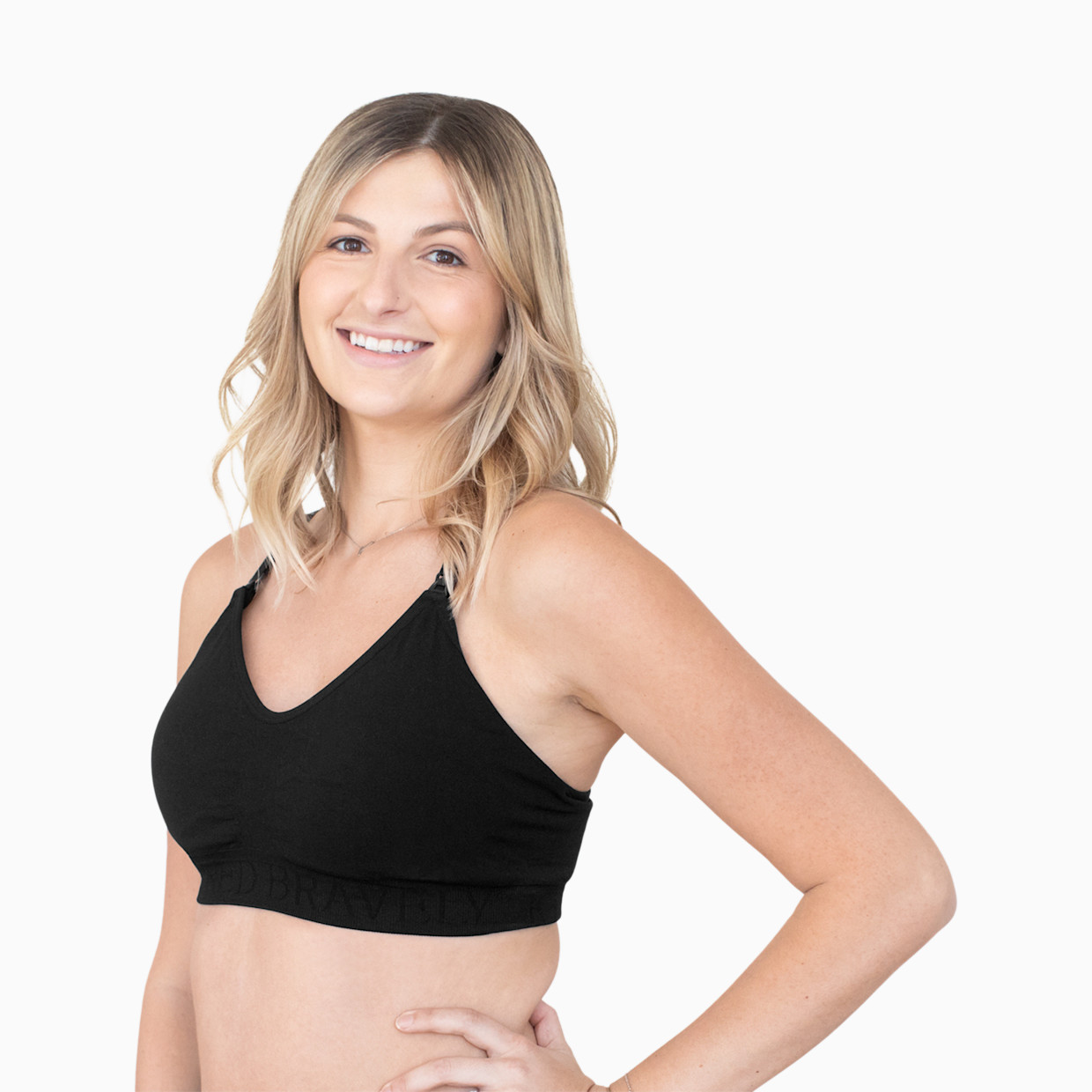 Kindred Bravely Sublime Hands-Free Pumping & Nursing Sports Bra - Black, 2X.