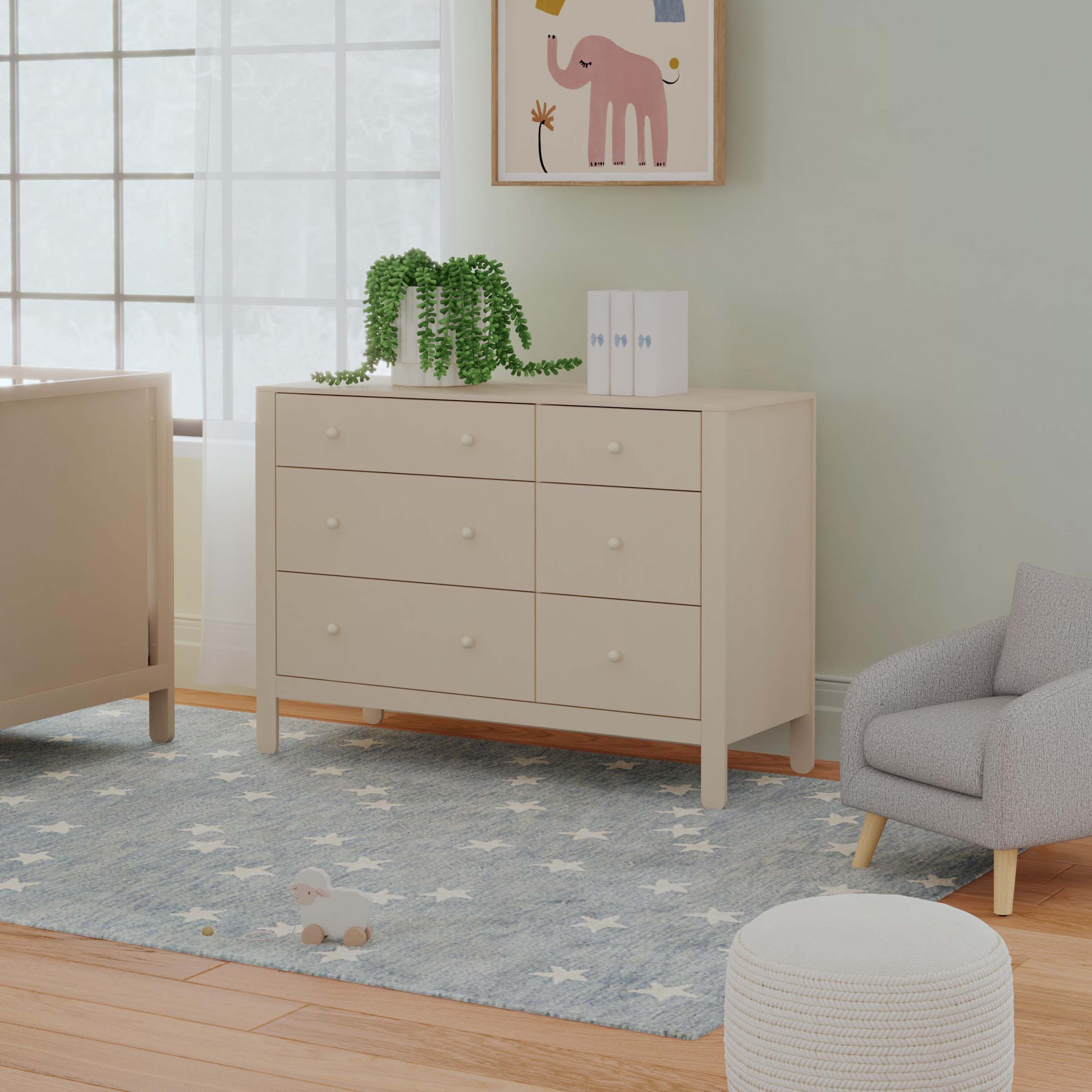 Carter's by daVinci Marisol 6-Drawer Dresser - Taupe/Washed Natural.