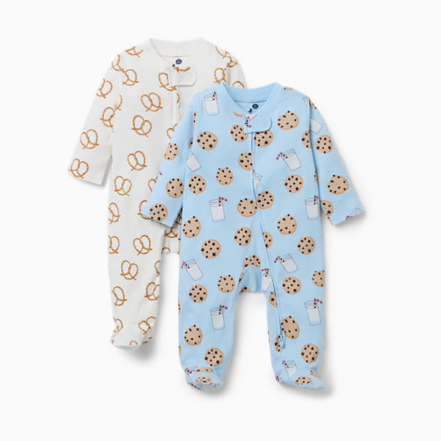 Small Story Organic Cotton 2-Way Zip Footie (2 Pack) - Sweet Snacks, 0-3 M - $25.99.