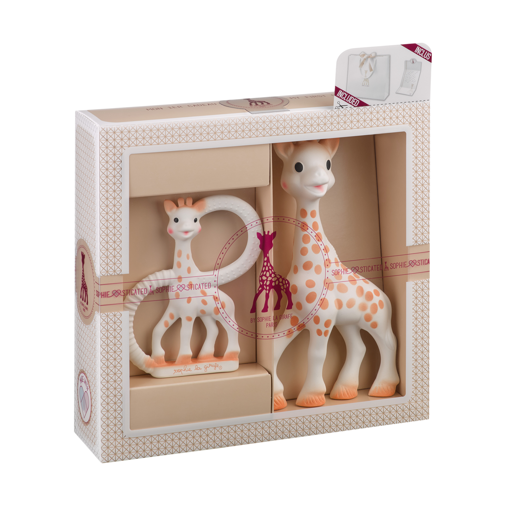 Vulli Sophiesticated Gift Set With Sophie The Giraffe Teether & So'Pure ...