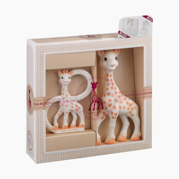 Vulli Sophiesticated Gift Set with Sophie the Giraffe Teether & So'Pure Teether.