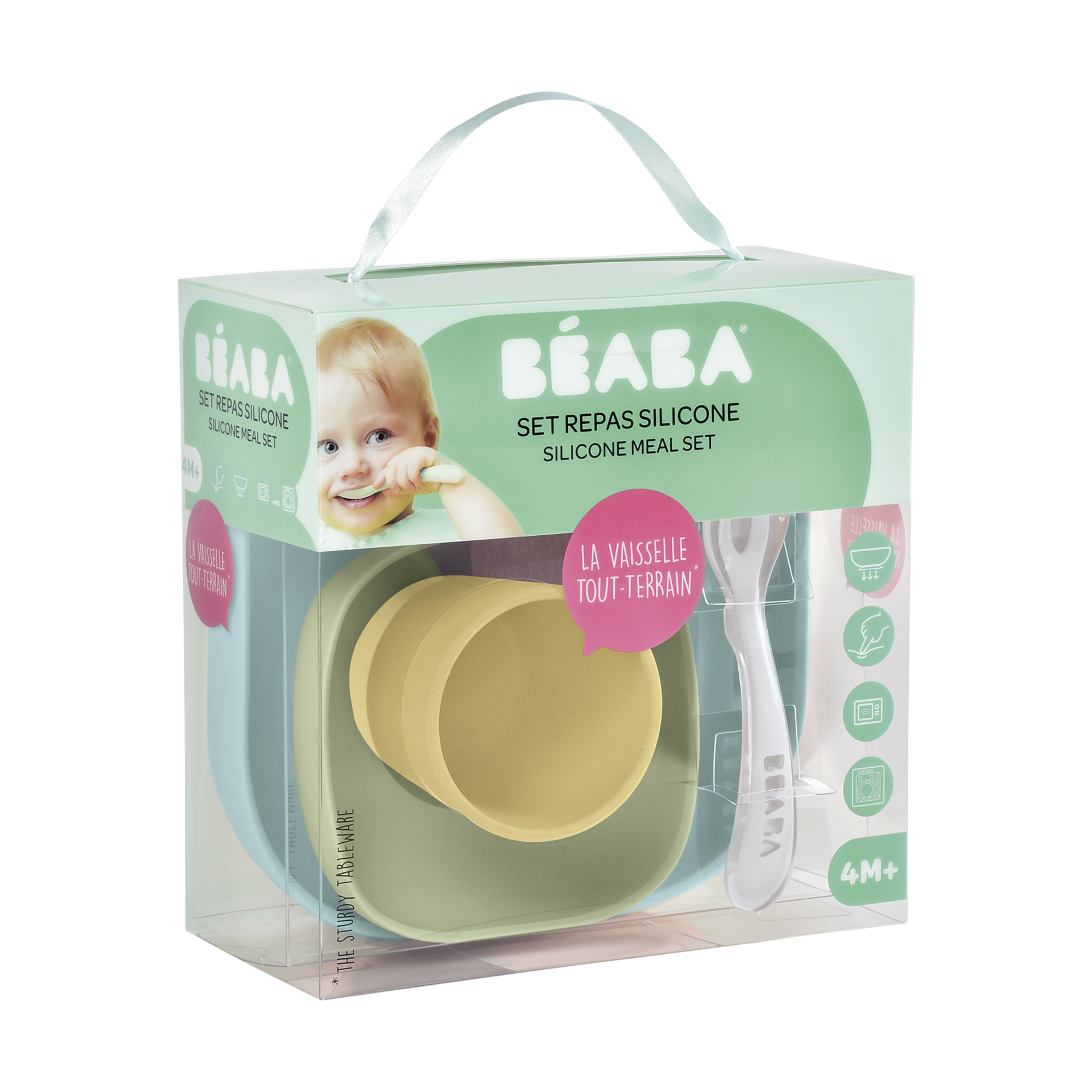 Beaba Silicone Suction Meal Set (Pack of 4).