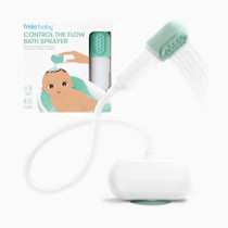 Frida Baby Control The Flow Bathtub Sprayer Attachment for Baby Bathtub, Shower Head with Scalp Massager, Control Waterflow with 2 Pressure Modes