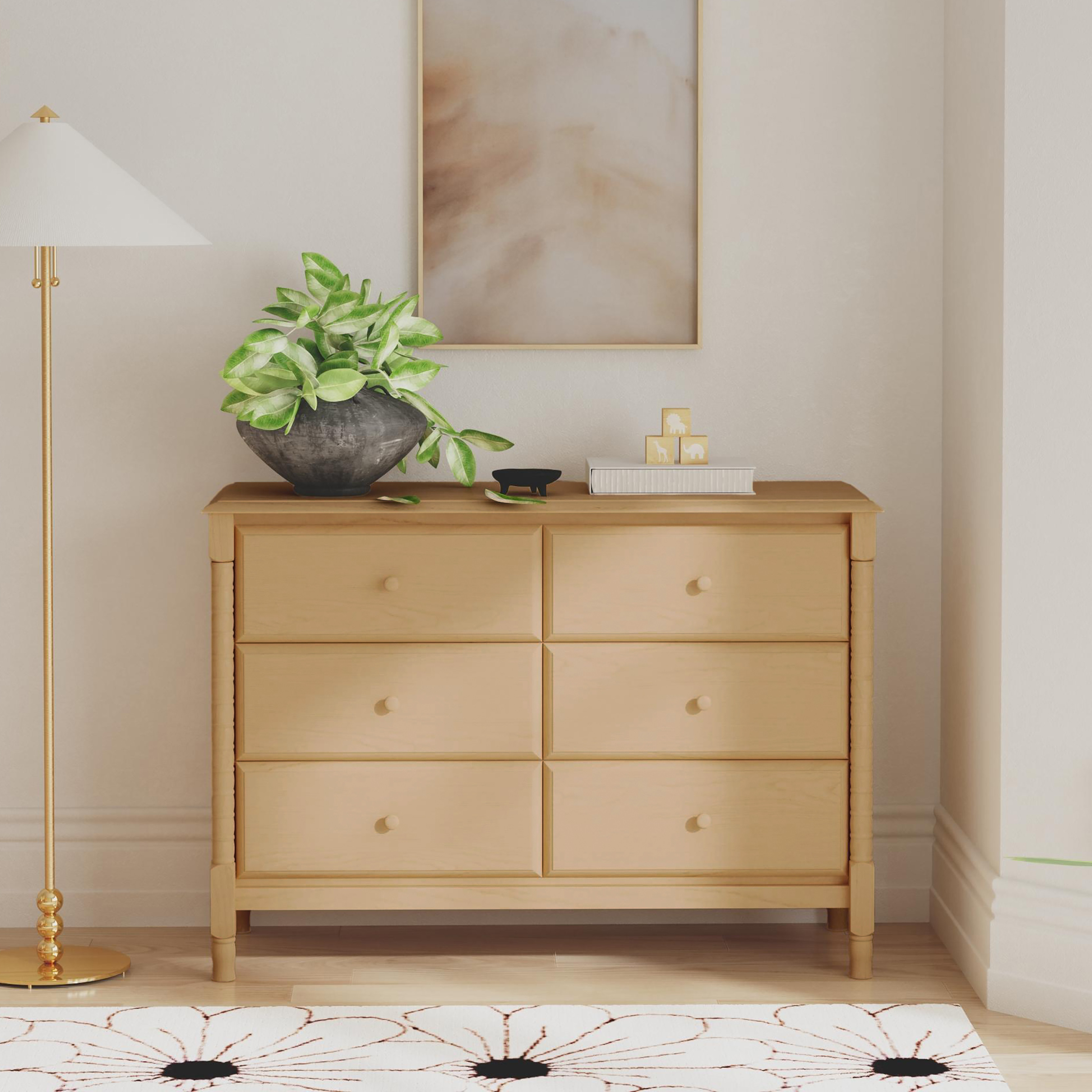 daVinci Jenny Lind Spindle 6-Drawer Dresser - Honey | Babylist Shop