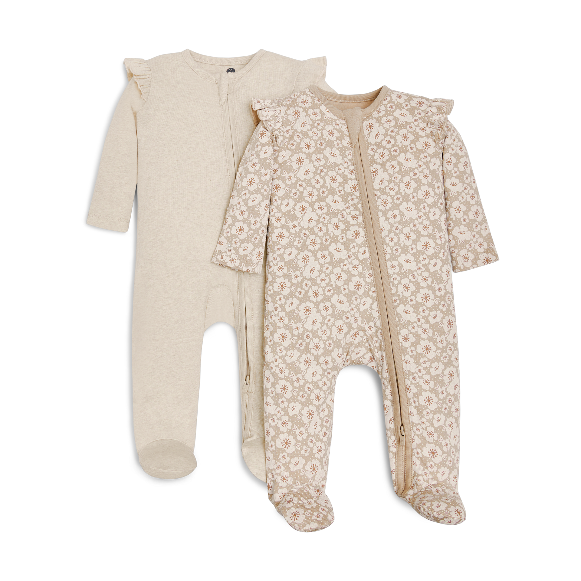 Thumbnail of Beige Floral & Oatmeal Heather