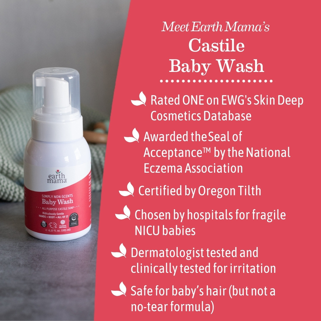 Earth Mama Baby Wash - Simply Non-Scents, 6.27 Fl Oz.