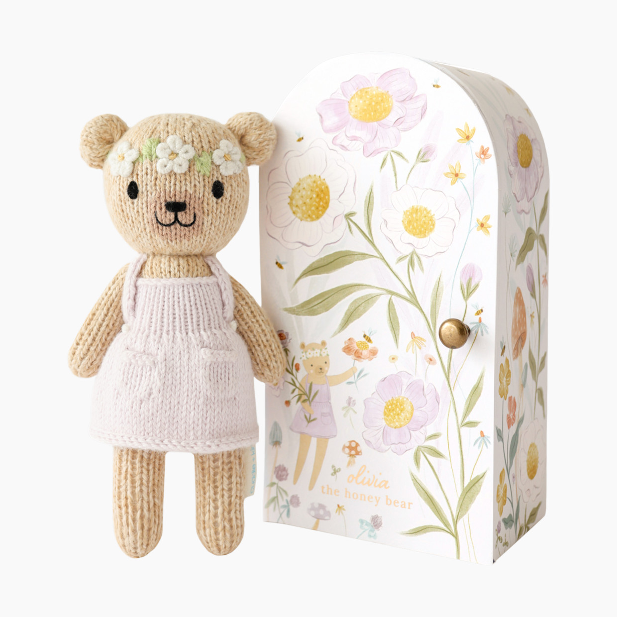 cuddle+kind Tiny Hand-Knit Doll Olivia The Honey Bear Babylist