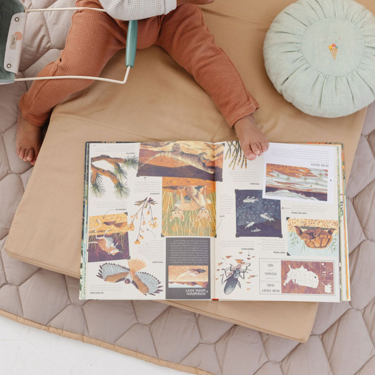 Toki Mats Picnic Blanket - Cloud + Sandcastle.