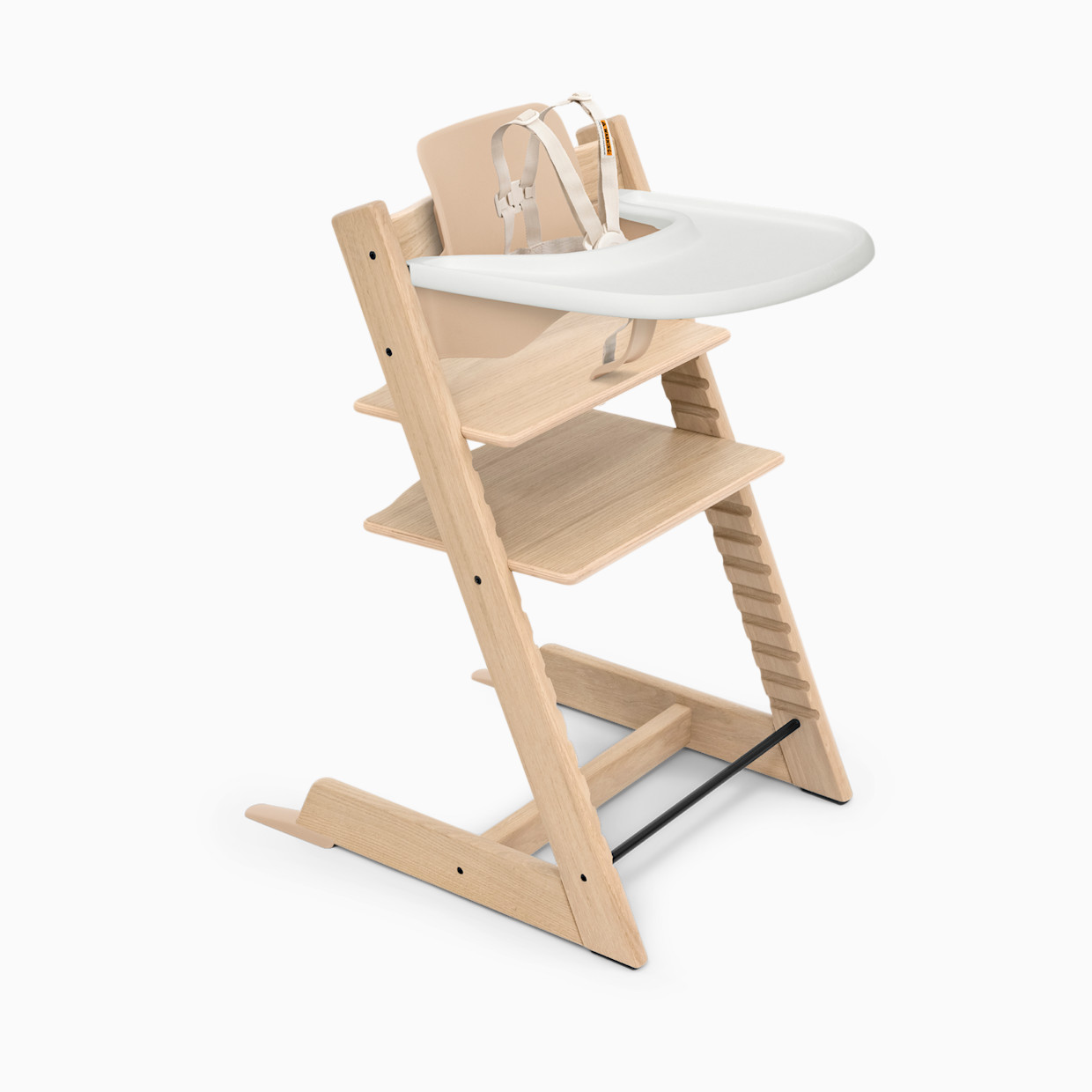 Stokke Tripp Trapp High Chair² + Tray Bundle - Oak Natural/White.