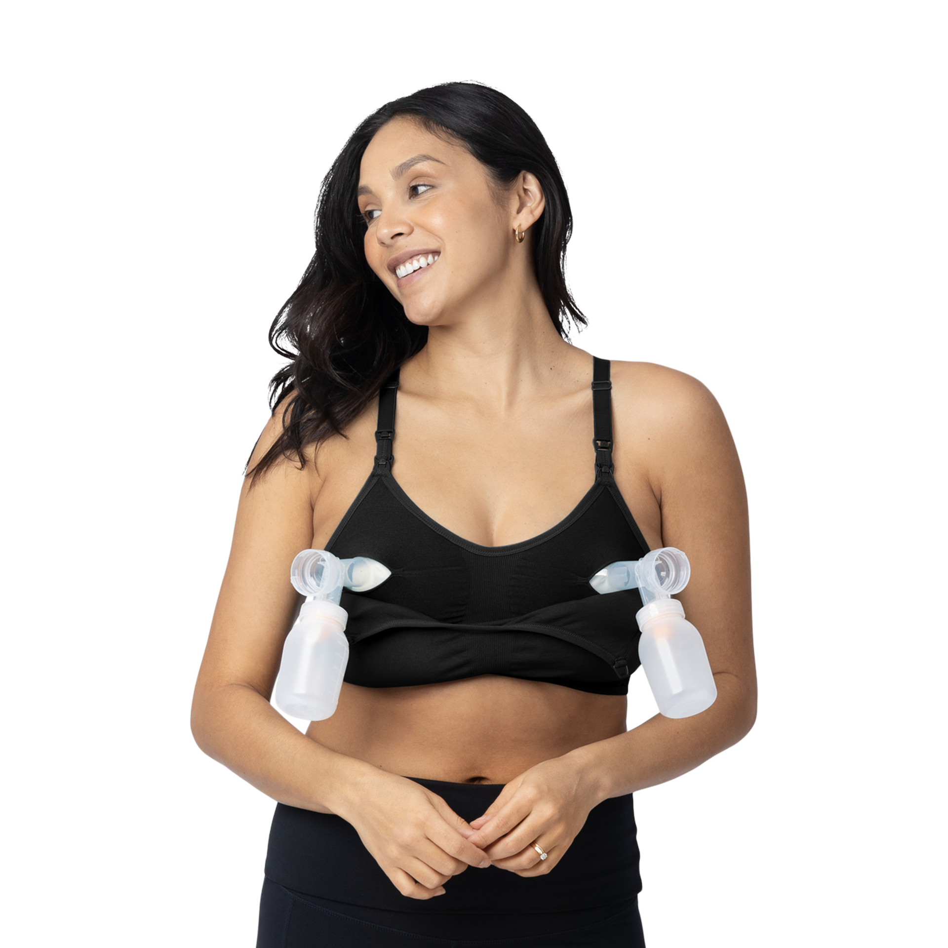 Kindred Bravely Sublime Sports Pumping Bra Hands Free | All-in-One Nursing Bras for Breastfeeding and Pumping