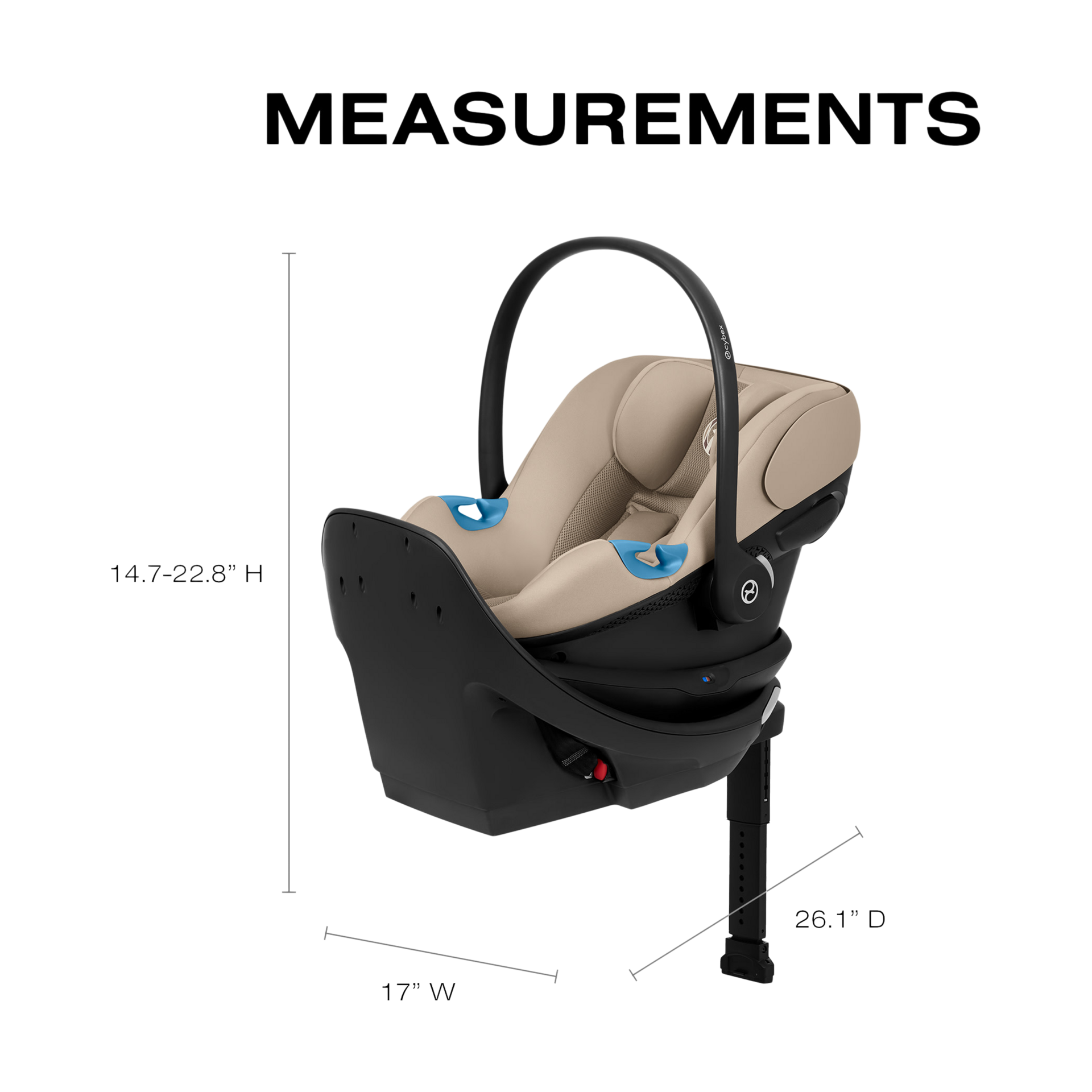 Cybex Aton G2 Swivel Infant Car Seat with Load Leg Base - Almond Beige.