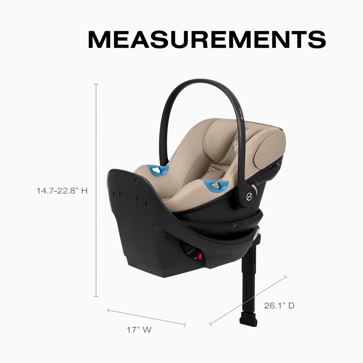 Cybex Aton G2 Swivel Infant Car Seat with Load Leg Base - Almond Beige.