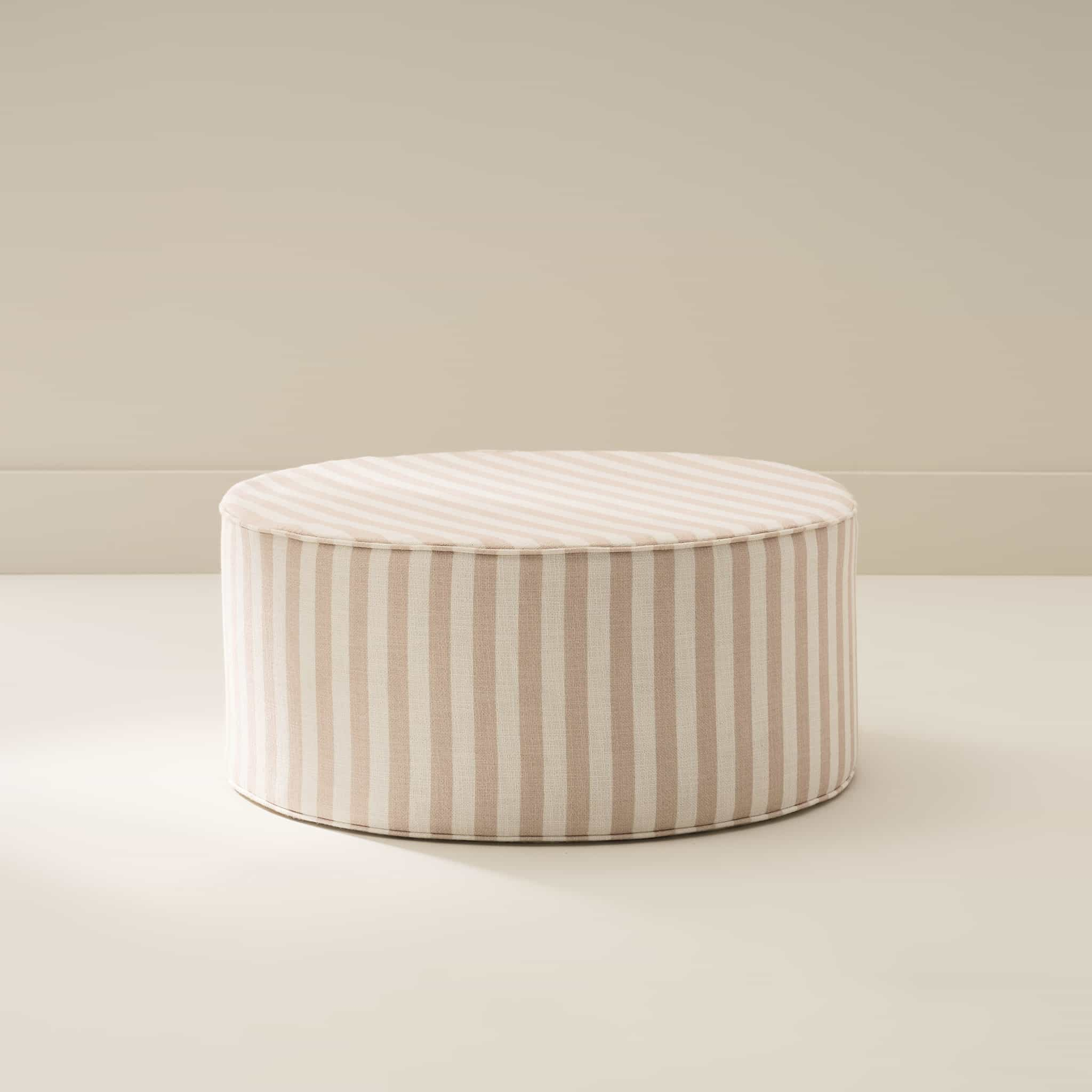 House of Noa Ottoman - Bennett Ivory & Sand, Large.