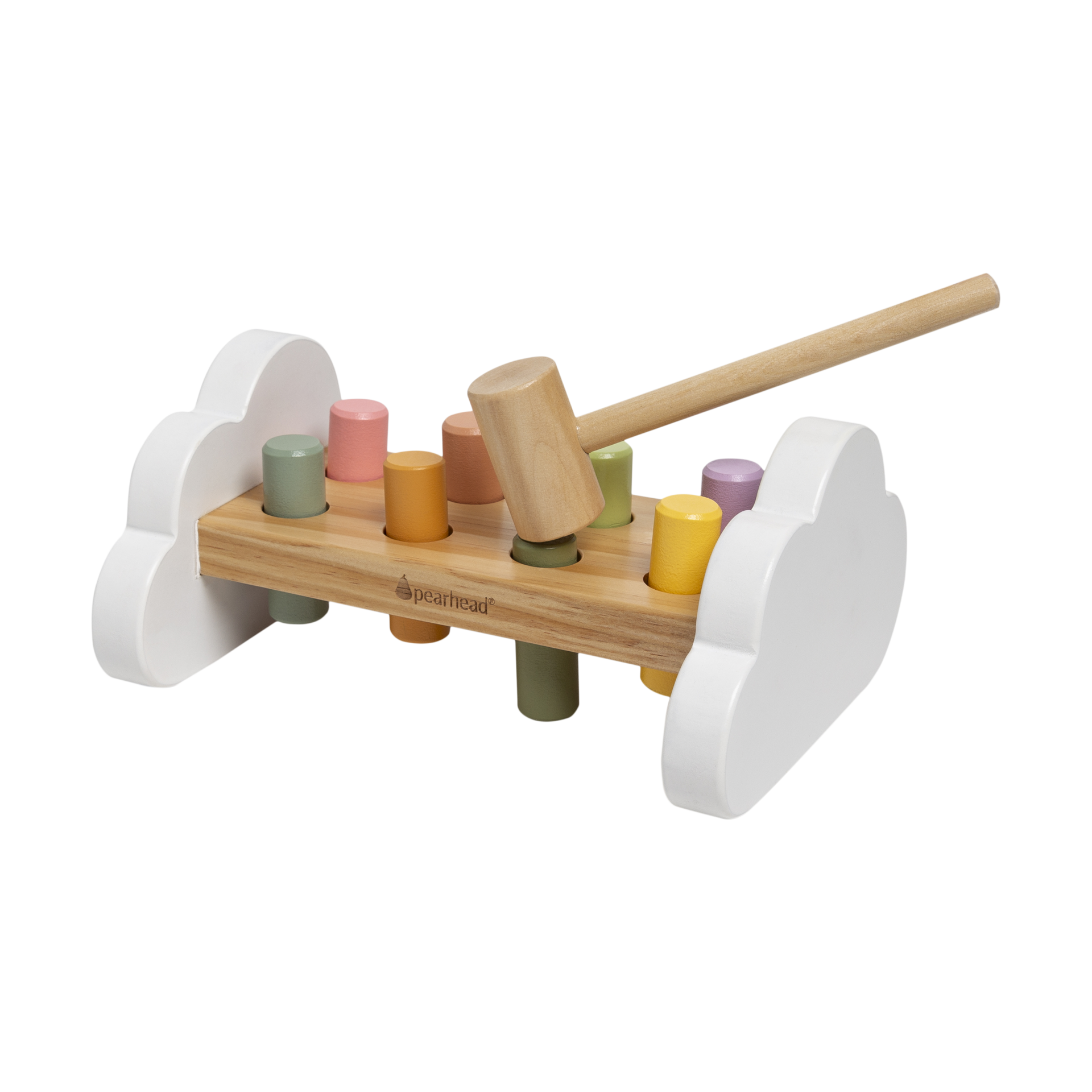 Pearhead Wooden Hammer Tap and Pound Bench Toy.