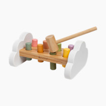 Pearhead Montessori Hammer Bench Toy, Must Have Baby, Toddler Stocking Stuffers, Pounding and Hammering Wooden Toy, Early Developmental Interactive Toddler Toy for Ages 1+ Years