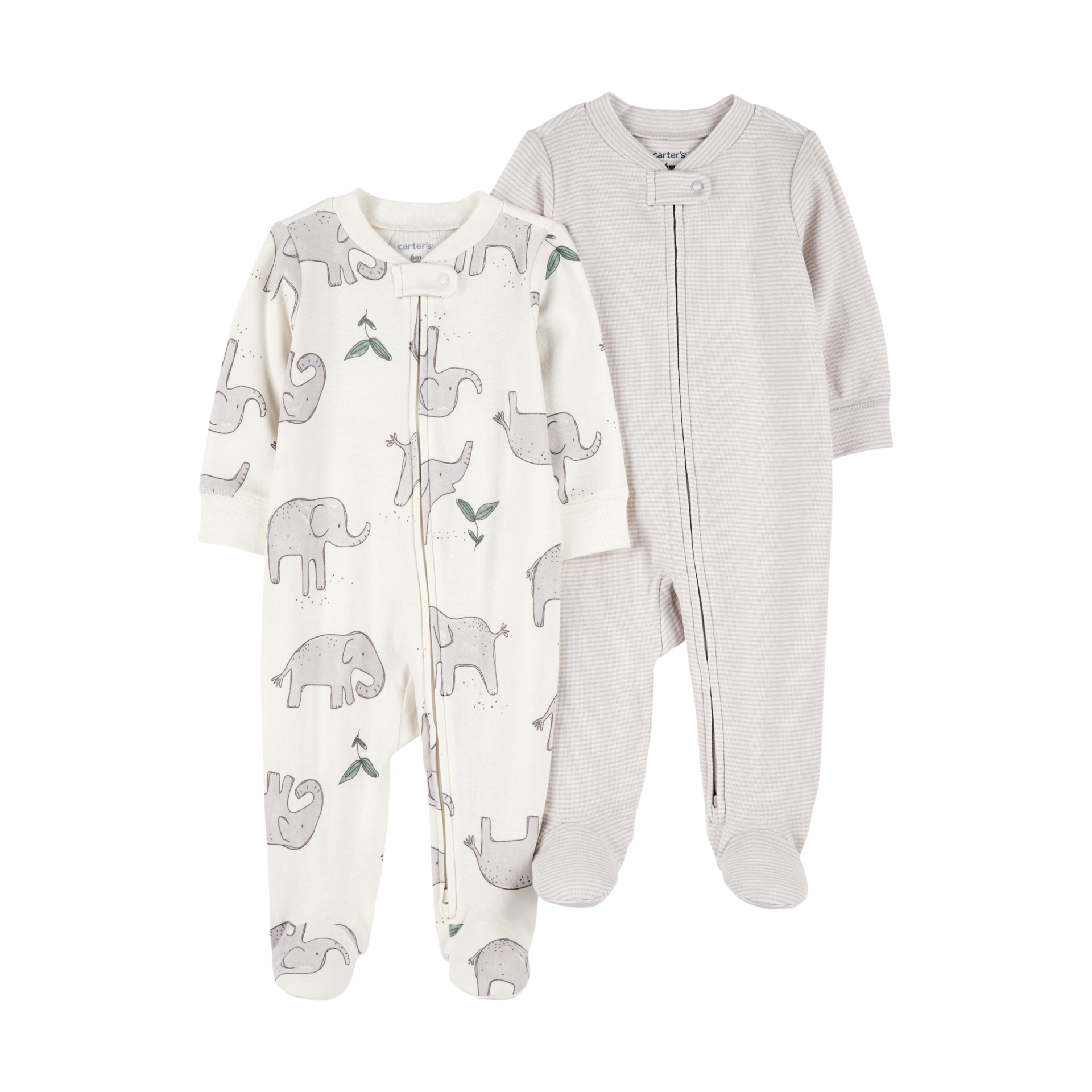 Carter's 2-Way Zip Cotton Sleep & Plays (2 Pack).