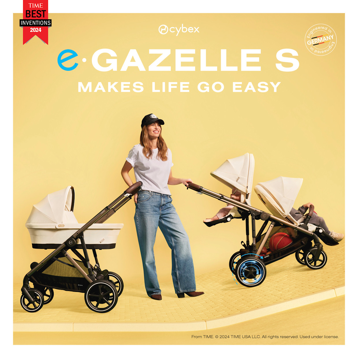 Cybex eGazelle/Gazelle S Cot - Almond Beige.