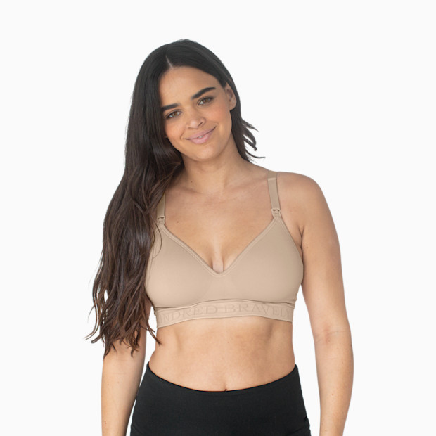 Kindred Bravely Signature Sublime Contour Maternity & Nursing Plunge Bra - Beige, Small - $62.90.