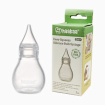 Haakaa Silicone Baby Nasal Aspirator | Nose Bulb Syringe | Easy-Squeezy Baby Nose Cleaner, Newborn Infant &Toddler - BPA Free Silicone