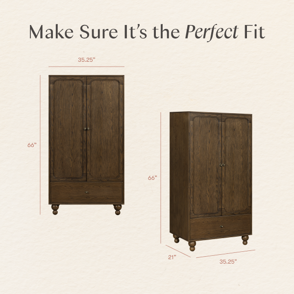 babyletto Astre Assembled Armoire by Nate Berkus - Toffee.