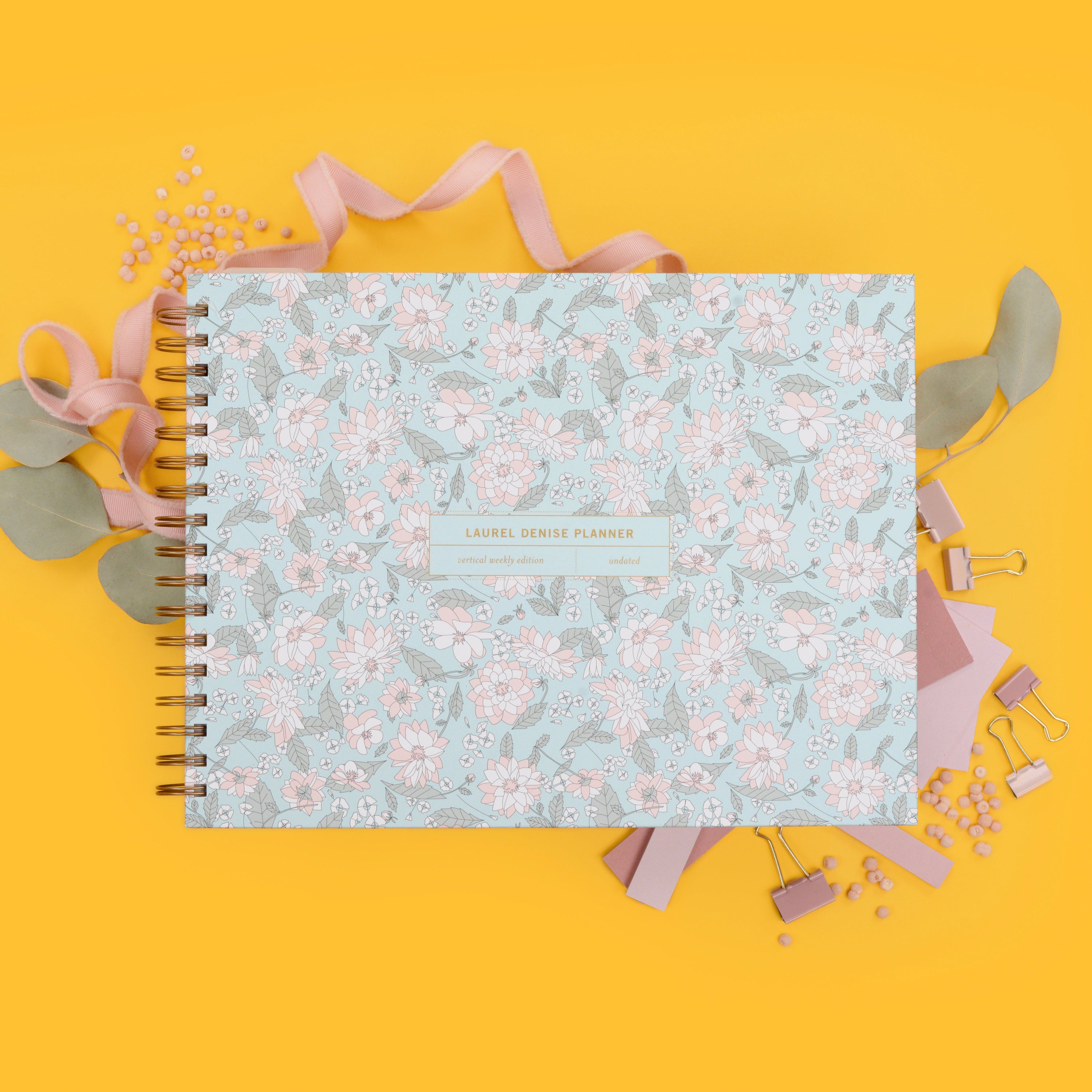 Laurel Denise Undated Vertical Weekly Planner.